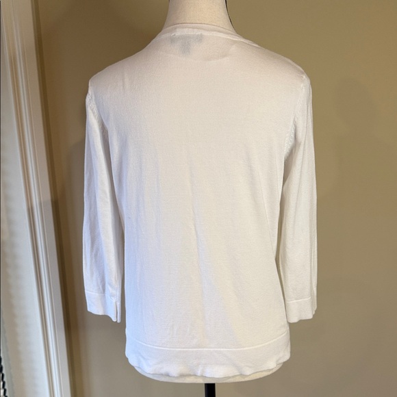 Le Chateau White Cardigan Sweater - Picture 3 of 9